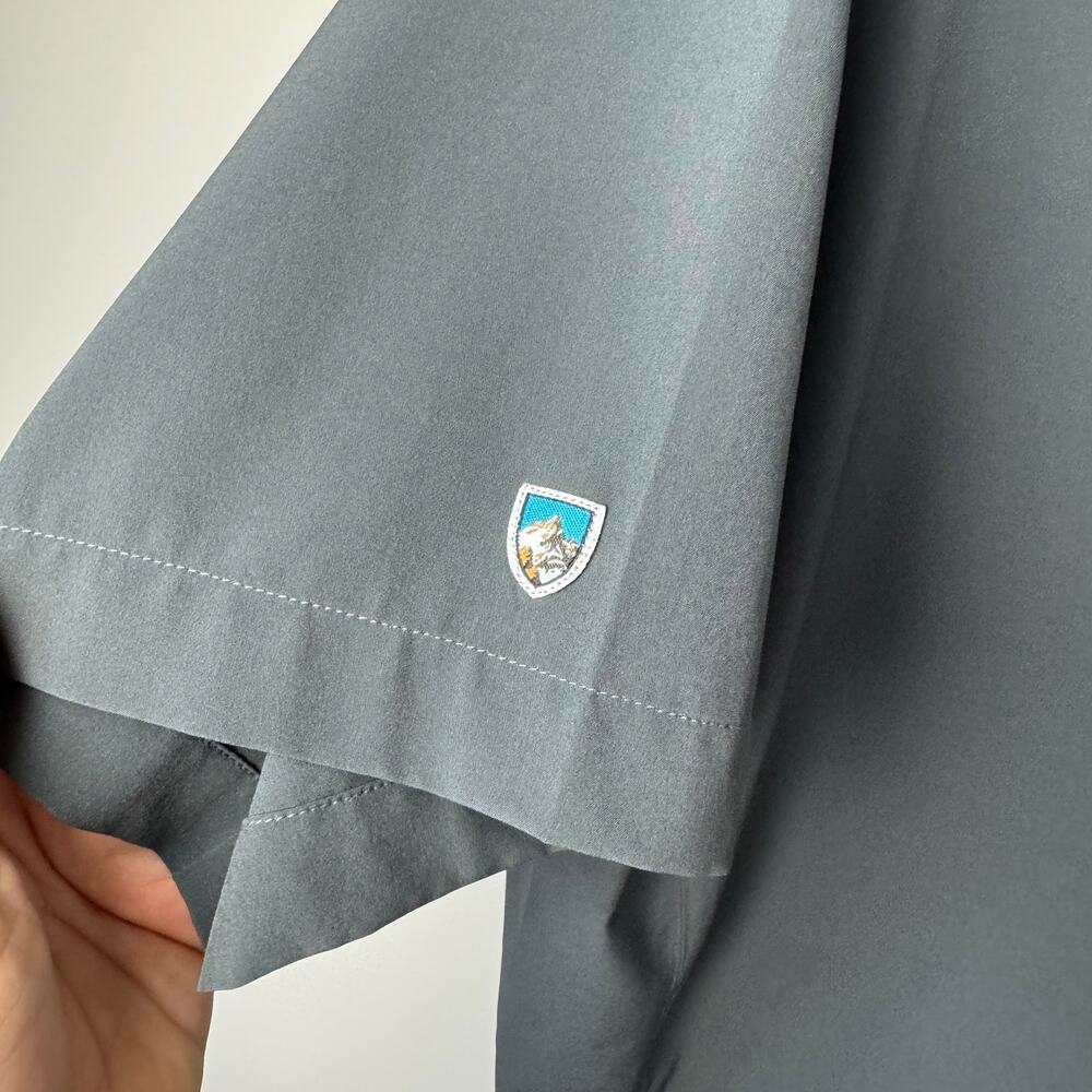 Kuhl Renegade Tufflex Men's Grey Short Sleeve Button Down Shirt XL - Picture 7 of 8